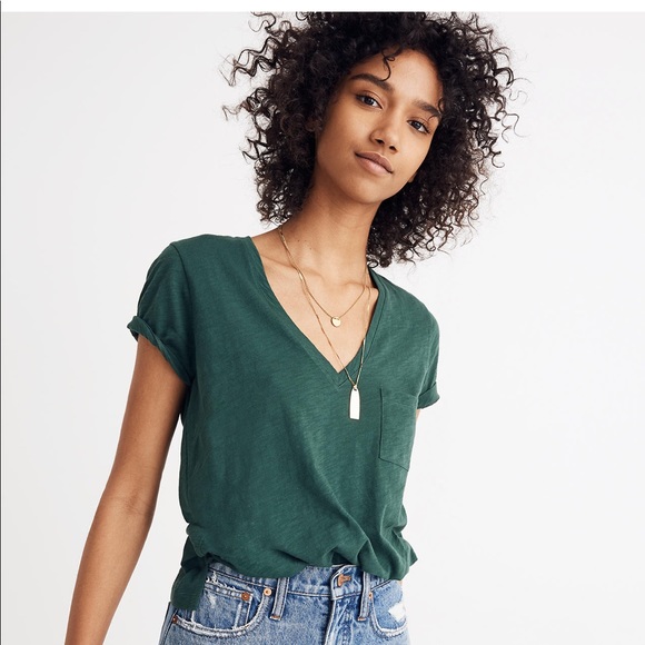 Madewell Tops - Madewell Whisper Cotton V-Neck Pocket Tee